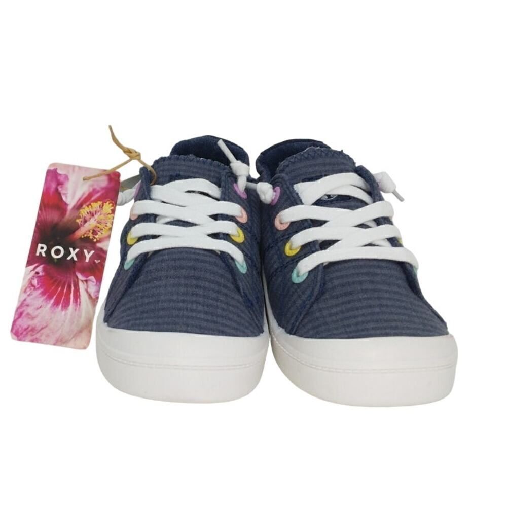 Roxy Bayshore Plus Surfstride Girls NEW w/Tags Navy Slip-on Sneakers - sz. 1 - Picture 2 of 7